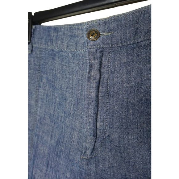 Vince Trouser Pants Chambray Rolled Cropped Women's W31 Denim‎ Rinse Blue - Picture 7 of 9